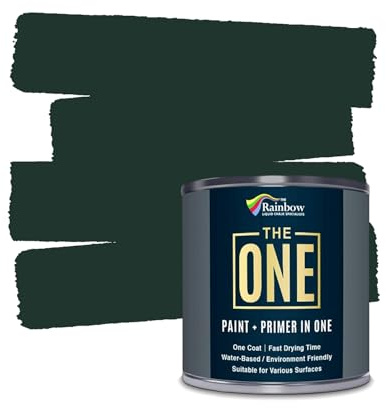 THE ONE All-In-One Paint & Primer - Dark Green Matt, 2.5 L | Multi-Surface 1 Coat Formula | Easy Indoor & Outdoor Decorating for Home & Garden Walls, Floors, Furniture | Durable, Water-Based, Low VOC