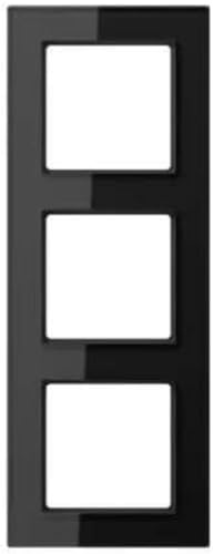 Jung Rahmen Glas 3fach Serie A Creation schwarz, 1 Stück, AC 583 GL SW