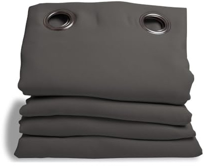 Moondream Cortina para Separar Estancias, Aislación 4 en 1 Acústica/Térmica/Opaca, Tecnología Patentada, Oeko-Tex®, Gris - Metal, 140 x 250 (An. x Al.) cm cm, Ollaos (1 Cortina)