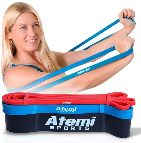 Widerstandsband Set | 3 Fitnessbänder für Klimmzüge, Calisthenics, Crossfit, Powerlifting, Krafttraining | Klimmzugbänder, Gymnastikband Set für Muskelaufbau & Fitnesstraining | Übungsband-Set