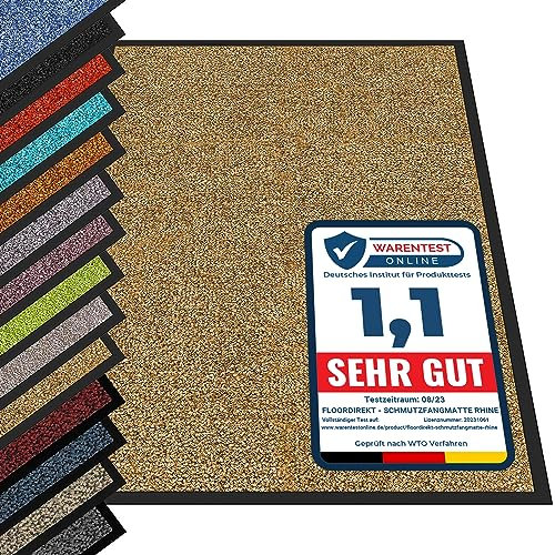 etm® Schmutzfangmatte - Fußmatte in vielen Größen - Türmatte Fußabstreifer für Haustür innen und außen (Beige, 90x150 cm)