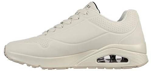 Skechers Men's Uno Stand on Air Sneaker, Off White Durabuck Mesh, 6 UK