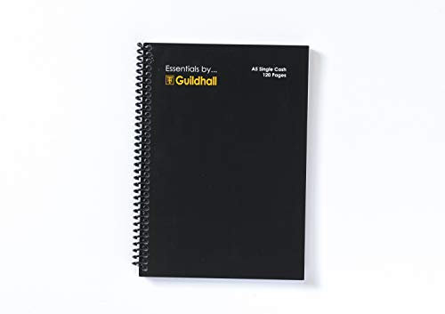Exacompta - Ref. GES761Z – Guildhall – Essentials Kassenbuch mit Spiralbindung, A5, 148 x 210 mm, 192 Seiten, 80 g/m², vorgedrucktes Papier – Quittungen, Ausgaben, Zusammenfassungen