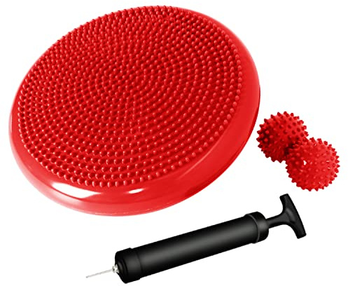 Nvzi Cojín tambaleante, disco de equilibrio, asiento de movimiento, almohadillas de equilibrio para terapia física, disco de estabilidad, disco Dyna, tabla tambaleante para perros, oficina