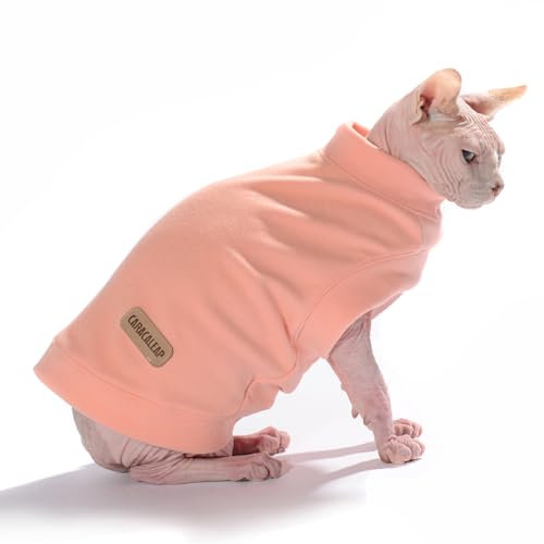 Caracaleap Hund Pullover - Weiche und Warm T-Shirt Hunde Winter Frühling Kleidung Mantel Katzenpullover Pullover Sweater Weich Fuzzy für Kleine Hunde Katzen S Orange-rosa