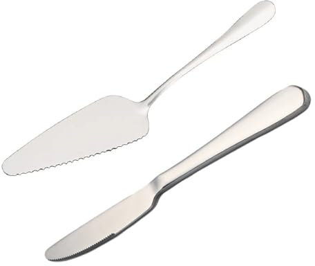 JSKWIKE Set di Coltelli E Server per Torte Nuziali Set da Taglio per Torta in 410 Acciaio Inossidabile per Matrimonio Include tagliatorta e Server per Torte Perfetto per Matrimonio Natale Compleanno