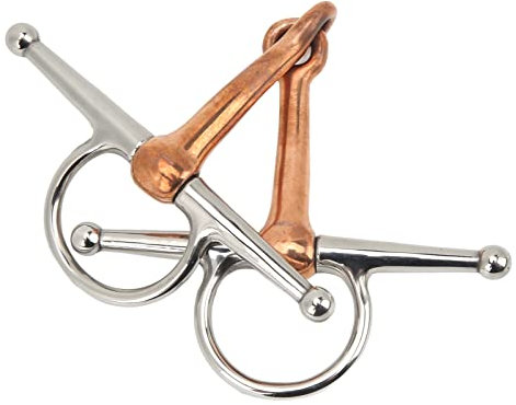 Filetto Per Guancia di Cavallo, Filetto Per Guancia in Acciaio Inossidabile, Filetto Per Bocca di Cavallo, Filetto Per Guancia Piena in Acciaio Inossidabile Per Allenamento Attrezzatura Equestre 125mm