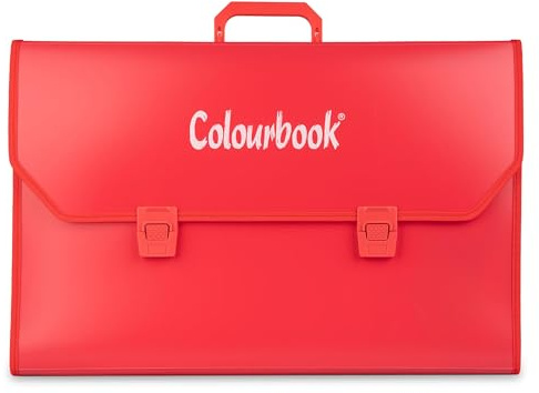 Colourbook Valigetta Portadisegni A3 35x50 Cm, Cartella Disegno Tecnico, Polipropilene Alveolare, Tracolla Regolabile E Maniglia, 2 Chiusure A Scatto, Leggera E Impermeabile, Colore Rosso