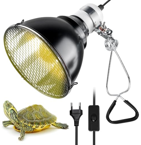 BORDEAG Portalámparas Para Reptiles,E27 200W Reptil Lámpara De Calor,Lámpara Para Reptiles,Soporte Para Lámpara De Calor Para Lámparas Infrarrojas,UVA UVB,Dragones Barbudos,Lagartos,Sin Bombilla