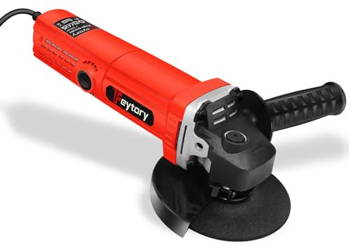 Angle & grinder 2000W Powerful Electric Brushless Motor grinder with 12000RPM Speed, Professional Disc Ø 115mm/4.5 Inches for Cutting, Sanding, Polishing (Red)