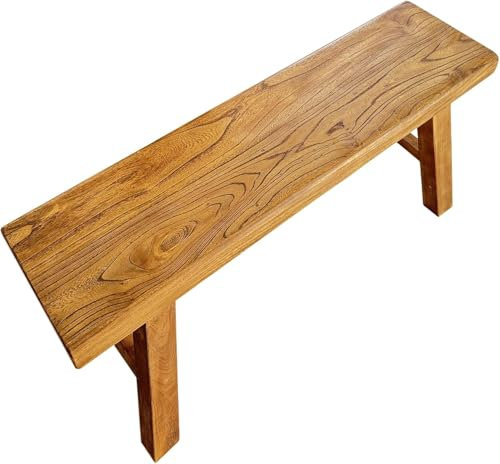 Vintage träbänk smal bondgårdspall inomhus sovrum sittplatser låg sko förvaring bänk mångsidig matbord bänk liten rustik entrémöbler