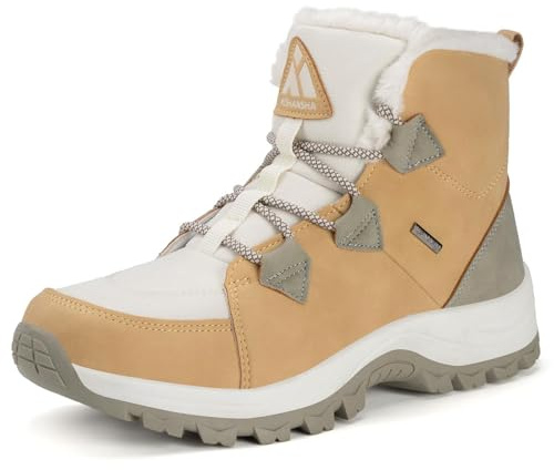 Mishansha Mujer Botas de Nieve Senderismo Invierno Amarillo Gr.40