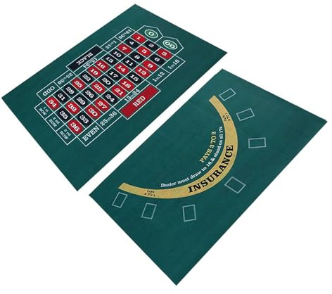 Générique Blackjack in Feltro - Tappeto Roulette in Tessuto Non tessuto Tappeto Roulette | Tavolo da Poker leggero con bordi orati durevoli | Craps Table Blackjackk sentito per i Giochi Ovunque | Vassoio Per Serate In , Raduni Tra, Feste E