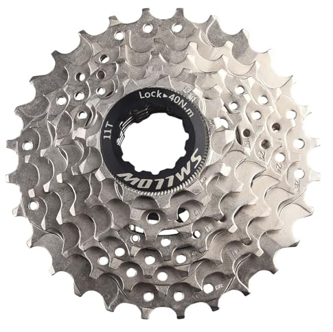Eawfgtuw Cassette de vélo à 7 vitesses 11-28 dents pour moyeu arrière de vélo en alliage d'acier traité antirouille composants de cyclisme (11-28T)