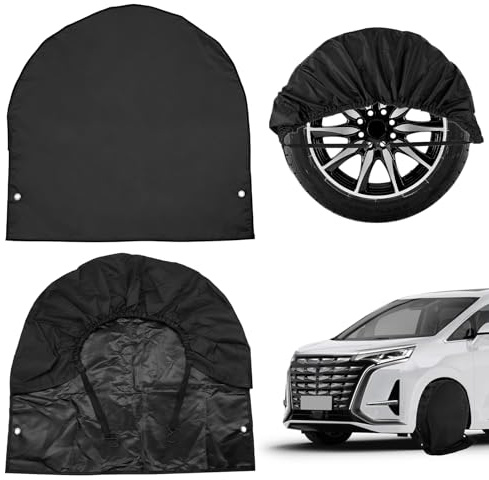 BEASAFY 2 bolsas para neumáticos de 27 a 29 pulgadas, protección solar, cubierta de rueda para caravana, impermeable, funda negra para neumáticos, funda protectora para coche, caravana remolque