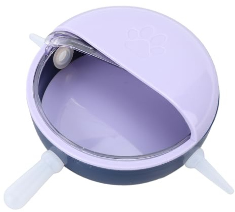 FAUOSWUK Bol d'alimentation en Lait pour Chaton, en Plastique Sûr, Facile à Nettoyer, Tailles de Mamelon Réglables, Empêche Les Flatulences, 3,94 X 1,97 Pouces (Violet)
