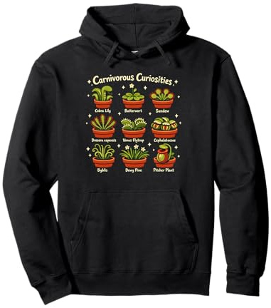Carnivorous Curiosities Venus Flytrap Houseplant Gardening Pullover Hoodie
