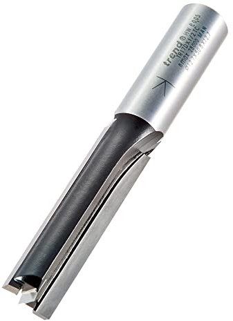 Trend Trade Straight Two Flute Router Cutter Bit, 1/2 Inch Shank, 12.7mm Cut Diameter & 50mm Cut Length, Tungsten Carbide Tipped, TR17DX1/2TC