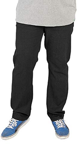 För män komfort passform Enzyme tvättade svarta jeans av Rockford