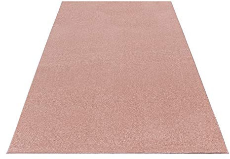 Ayyildiz Moderner Wohnzimmerteppich: Einfarbig, Flauschig, Dichter Kurzflor in Unicolor Creme - Rechteckig und mit Supersoft Feeling, Größe:200 x 290 cm, Farbe:Rosa