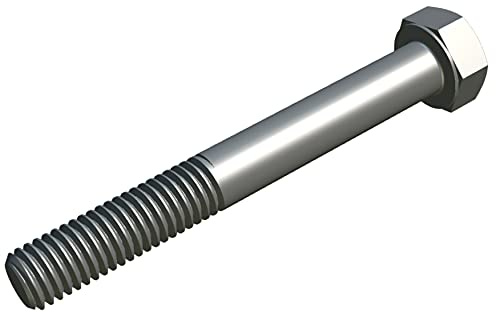 Sexkantsskruv (Förpackning med5 st) Sexkantsbultar bult Klass 8.8 Höghållfast Förzinkat stål Mekaniska Certifierad Standard DIN931 ISO 4014 M10X100 (6.4 mm x 100 mm)