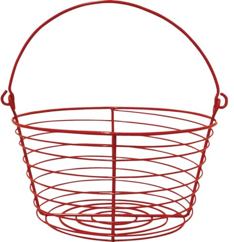 Stromberg's Large Egg Basket (Red) Holds 5.5 Dozen (66) Eggs | Coated Metal Egg Basket | Will Not Leave Marks on Eggs and Easy to Clean | Shape Allows Air Flow for Fast Cooling and Drying