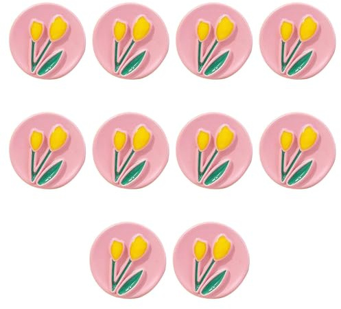 10 Stycken Plastknappar Knappar Barn, Barnknappar Babyknappar Blomknappar För Flickor Och Pojkar-rosa-18mm