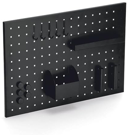 Zeller 11137 Memoboard m. Utensilien, Metall, schwarz, ca. 50 x 35 cm