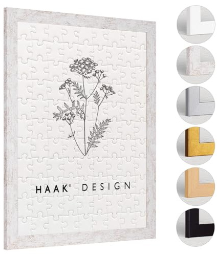 Haak Cornice per Puzzle Lavanda Bianco Vintage 36 X 49 cm (circa 500 Pezzi) Cornice per Puzzle