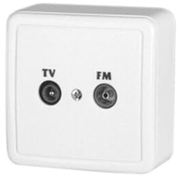 Base Antena Superficie para TV-FM, diseño Compacto, instalación Sencilla, amplificación de señal, Ideal para Mejorar recepción Audiovisual.