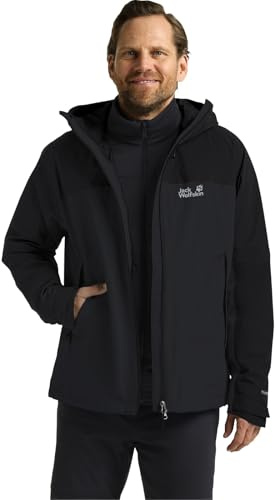 Jack Wolfskin Herren Wild Places 3in1 Jkt M, Phantom, XL EU