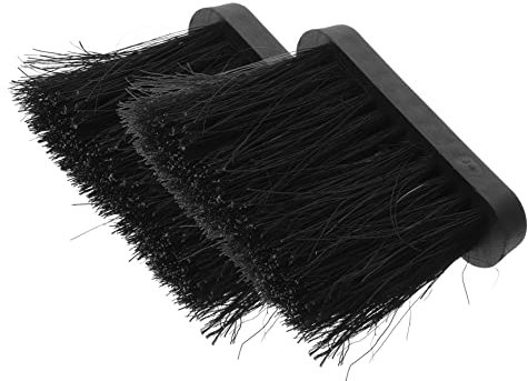Gatuida 2pcs Fireplace Brush Head Replacement Bench Brush Head for Fireplace Accessories