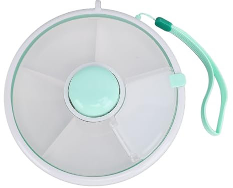 TOPINCN Contenitore di Snack con Pulsante Interattivo, Distributore a 5 Scomparti Piccoli Snacks Bundle Spinner a Prova di Fuoriuscita a Prova di Guarnizione del Pacchetto Rotante Alla