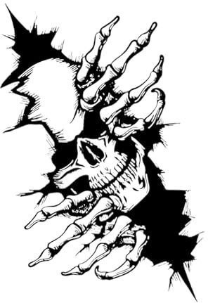 Pegatinas De Calavera Para Ventana Del Coche - Calcomanías De Terror Decoración Halloween | Calcomanías Para Motocicleta - Para Coche Camión SUV Moto Vehículos Ventana Exterior Capó
