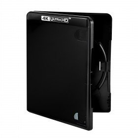 Amaray 4K Boitiers Blu-Ray, 15 mm, Machine-Pack-Quality, Noir, 25 pièces