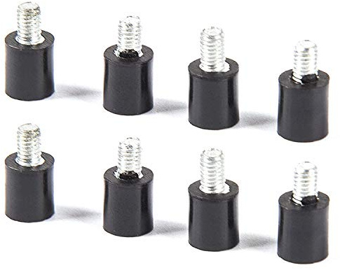 RLECS 8-Pack VD Rubber Shock Absorber with M3 Fixed Screw Spacer Standoff Damper Vibration Isolator for FPV F3/F4/F7 Flight Controller RC Model DIY Mounting Accessories