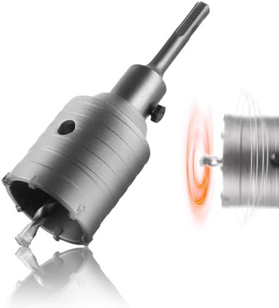 Sierra Corona Perforadora Hormigon 55mm en Ceco con Adaptador SDS Plus Broca para Cemento Ladrillo Piedra Pared