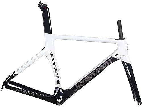 DHNCBGFZ 700c Cuadro De Bicicleta De Carretera Carbono Cuadro De Carreras Enrutamiento Interno con Horquilla De Fibra De Carbono 46/48/50/52/54cm (Color : I, Size : 54cm)