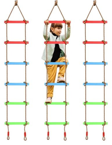 HYGRAD Kids Rope Ladder Outdoor Toys Garden Climbing Ladder Indoor Climbing Activities Fun Outdoor Kids Play Equipment Tree House Play House (Climbing Ladder)