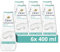 Dove Advanced Care Derma Hypoallergenic Body Wash Body Cleanser fragrance free shower gel for instantly lotion-soft skin 6x 400 ml