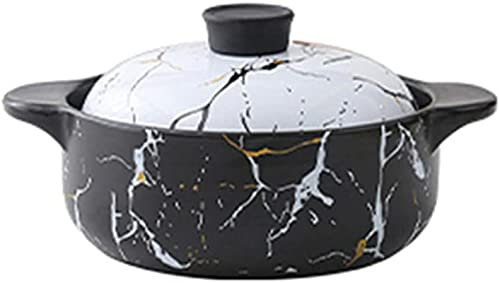 CVNIMV Cazuela Olla Cazuela De Cerámica Olla De Barro Olla De Barro Superficie Esmaltada Lisa Sin Decoloración 3l