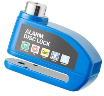 SALPIE bloccadisco moto, antifurto moto, lucchetto moto antifurto sonoro 110db blocca disco per moto antifurto moto bici motorino scooter, con 2 chiavi e brugola per smontaggio (blu)