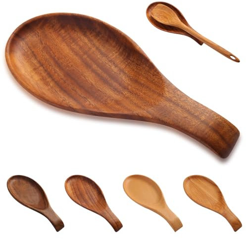 Repose-cuillère en Bois Acacia, Repose Cuillère Cuisine, Pour Louches, Pinces, Spatule, Porte-cuillère Pour Cuisinière, pour Ranger Les Ustensiles de Cuisine(Acacia)