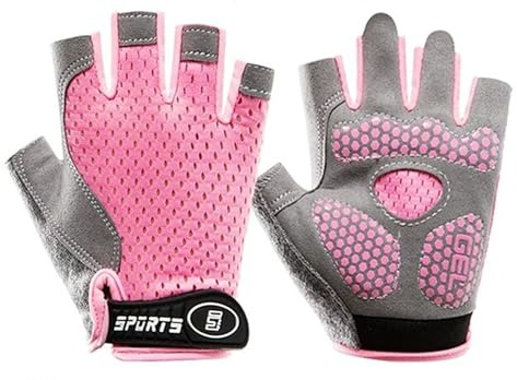 Kids Cycling Gloves Hand-Protective Half Finger Anti-Slip Gel Gym Gloves