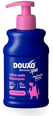 Douxo Spa - Soothing Dog Shampoo, 250 ml, Cleans, Hydrates and Soothes the Skin, Enhances the Fur, Leaves the Fur Soft and Radiant, pH Balanced and Hypoallergenic, Ultra-Safe Skin-Friendly Formula