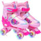 FWFX Verstellbare Kinder-Rollschuhe für Kinder Mädchen und Jungen, Mit Leuchtenden Rädern Rollschuhe,4 Größen Verstellbar Quad Roller Skates für Mädchen und Anfänge Weihnachts Geburtstags Geschenke