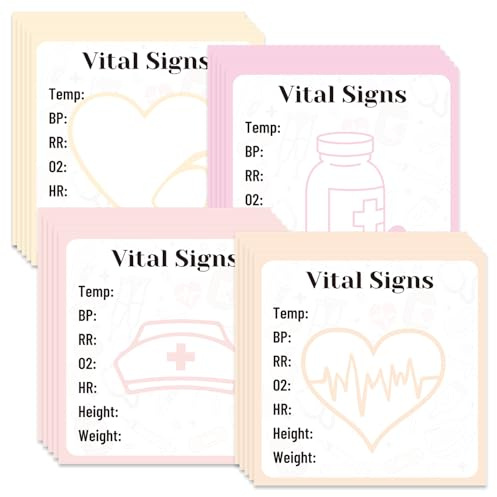 Lovarywow Vital Signs Sticky Notes Gifts, 9 Pack Vitals Signs Notepad 3x3 Inch, Nurse Daily Monitoring Memo Pads, Patient Health Checklist Office Hospital Supplies (450 Sheets)
