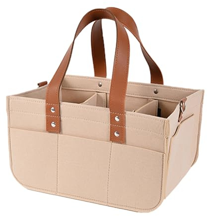 De Pañales De Fieltro - Almacenamiento De Viajes De Gran Capacidad, Bolso Organizador De Dormitorio De Niños, Organizador De Pañales Esenciales Para Bebé, Cesta De Pañales | Práctica De