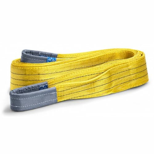 Cinghia di Sollevamento Professionale – Fascia in Poliestere Alta Resistenza – Imbracatura per Carichi Pesanti – Certificata per Uso Industriale e Officina (4 mt)