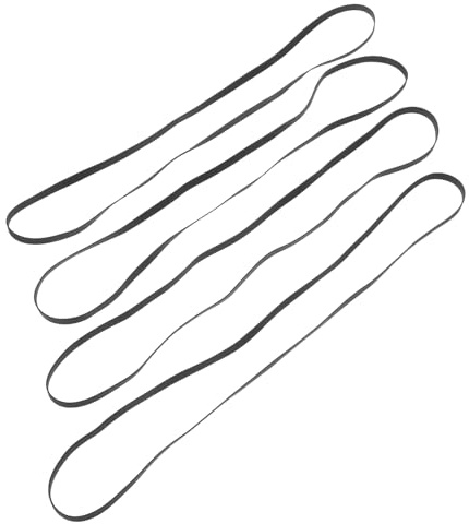 Hoement 4 Correas de Transmisión de Goma para Mantenimiento y Reemplazo para Tocadiscos de Vinilo en Equipos de Audio Domésticos